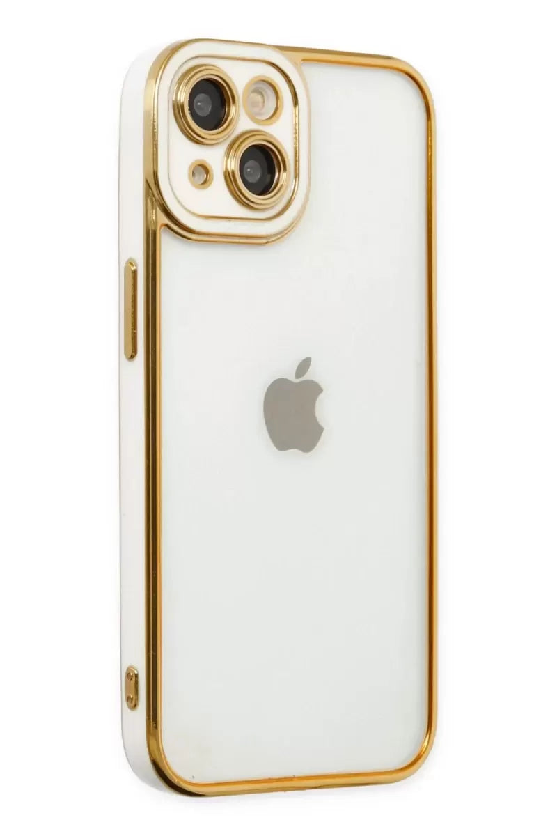 Newface Apple İphone 14 Plus Kılıf Liva Lens Silikon - Beyaz
