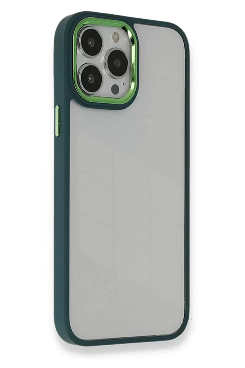 Newface Apple İphone 14 Pro Max Kılıf Dora Kapak - Haki Yeşil