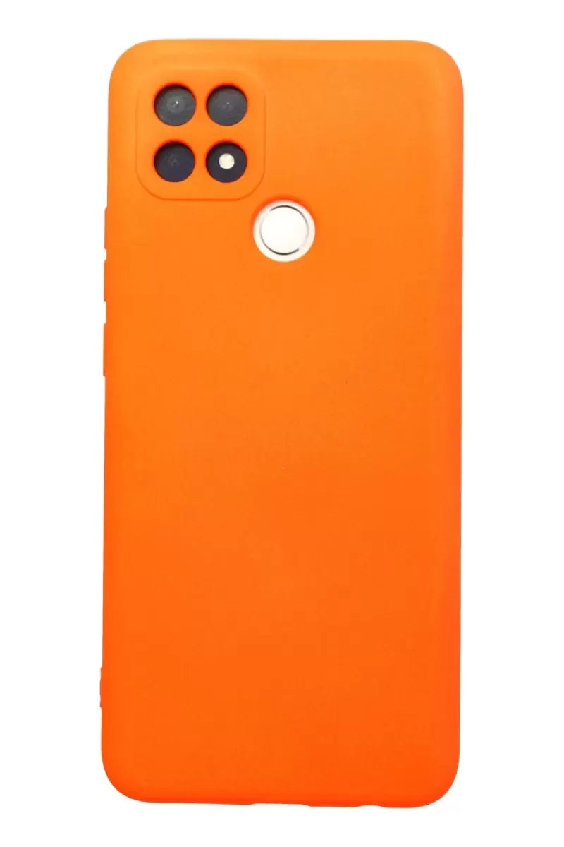 Newface Oppo A15 Kılıf Nano İçi Kadife Silikon - Turuncu