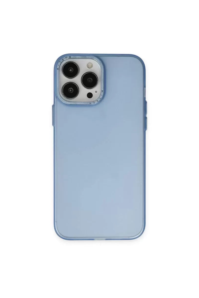 Newface Apple İphone 14 Pro Max Kılıf Modos Metal Kapak - Mavi