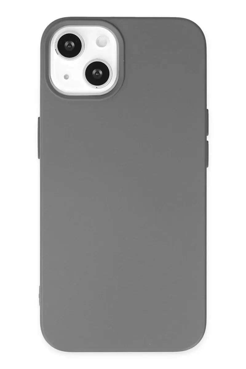 Newface Apple İphone 14 Kılıf Nano İçi Kadife Silikon - Gri
