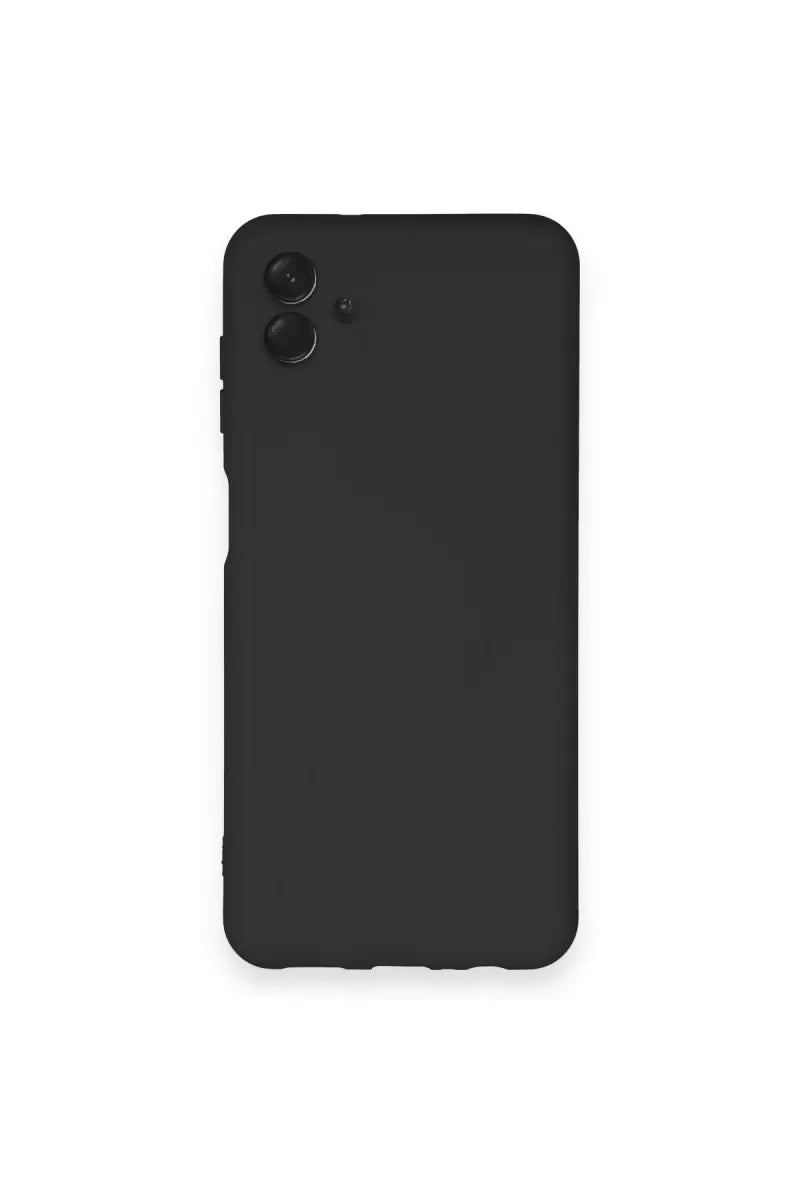 Newface Samsung Galaxy A04 Kılıf Nano İçi Kadife Silikon - Siyah