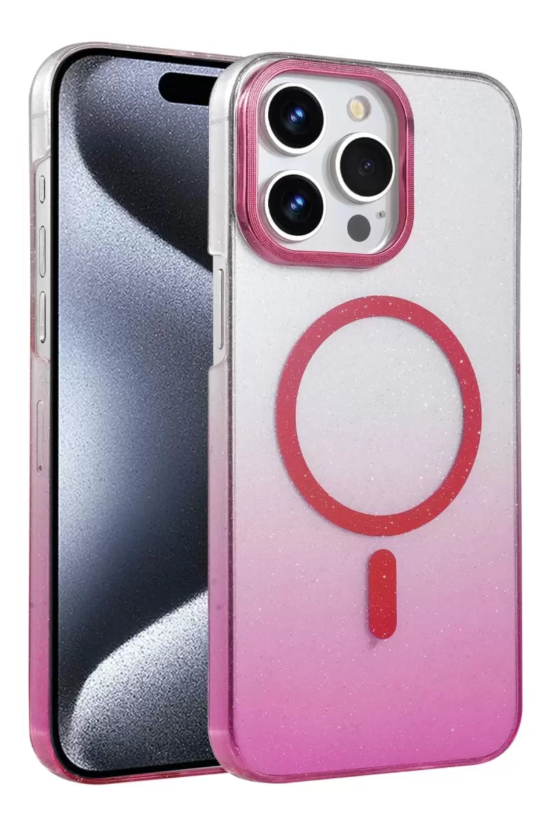Newface Apple İphone 15 Pro Max Glossy Magsafe Kapak - Pembe
