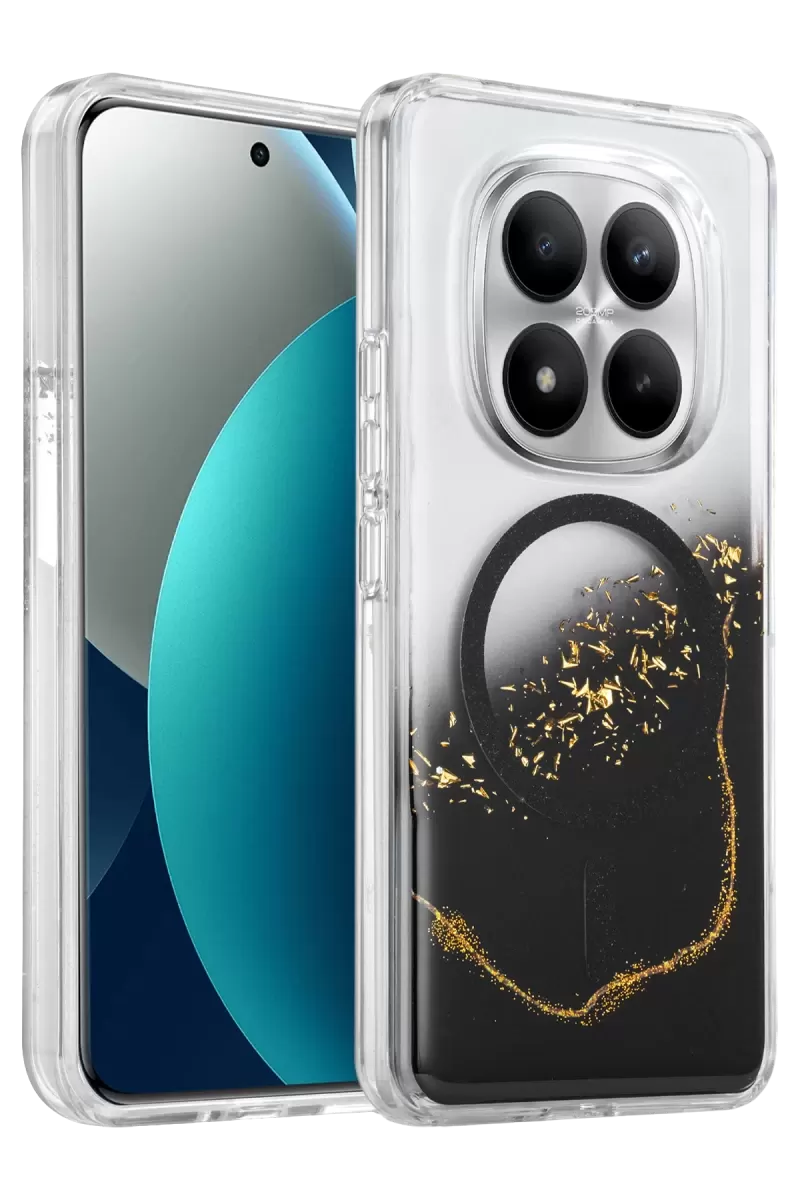 Onegif Xiaomi Redmi Note 15 Pro 5g Lotus Simli Magsafe Kapak - Siyah