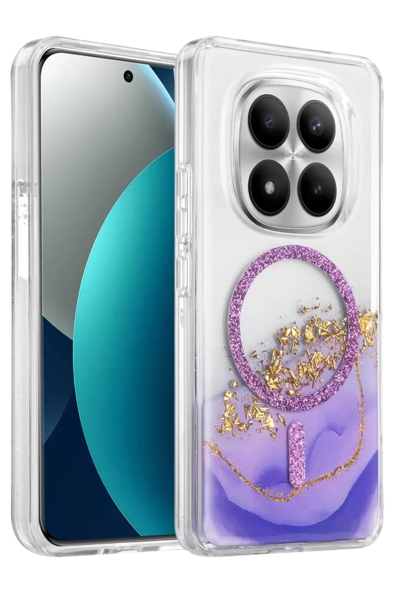 Onegif Xiaomi Redmi Note 15 Pro 4g Lotus Simli Magsafe Kapak - Mor