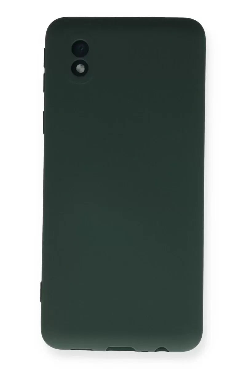Newface Samsung Galaxy A01 Core Kılıf Nano İçi Kadife Silikon - Koyu Yeşil