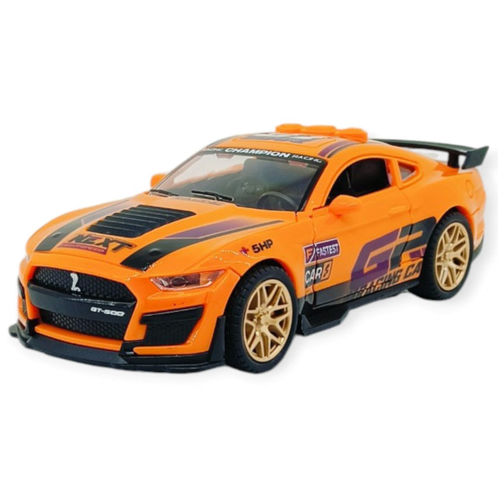 Spor Araba GT-500 Sürtmeli Işıklı Sesli Turuncu Plastik 18cm