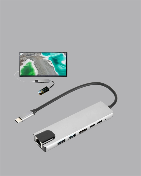 Type‑c Dönüştürücü – 2×usb3.0, Sd/ms, 4k Hdmı & Rj45 İle Profesyonel Kullanım