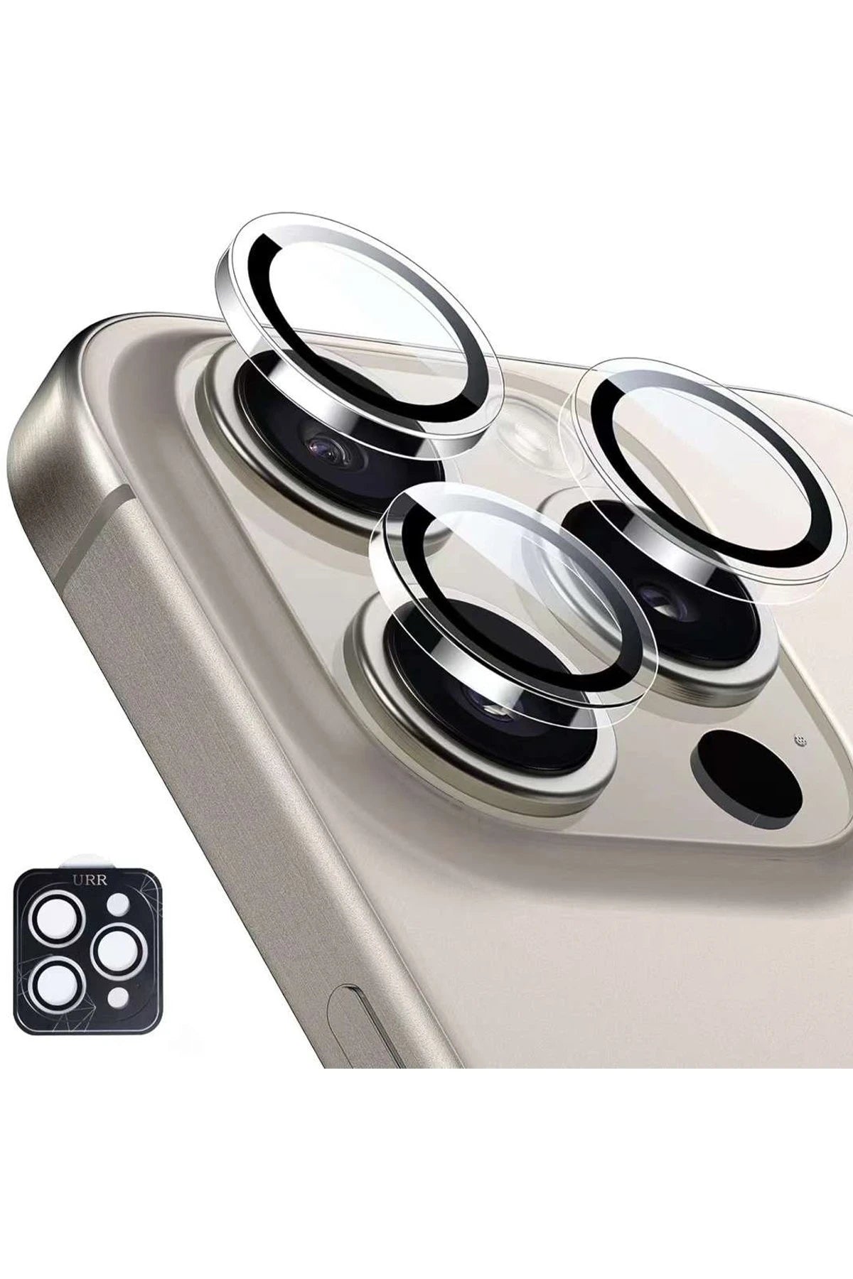 URR Apple iPhone 14 Pro Max Crystal Clear Magsafe 3in1 Ekran Koruyucu ve Kamera Lens Set - Şeffaf