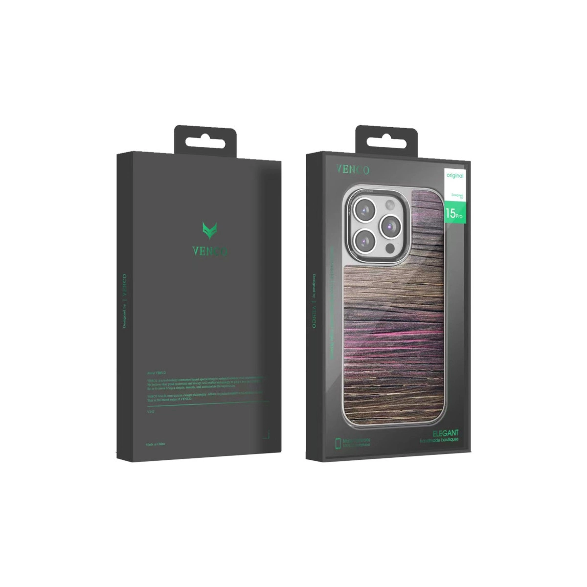 Venco İphone 15 Pro Max Wave Kapak - Derin Mor