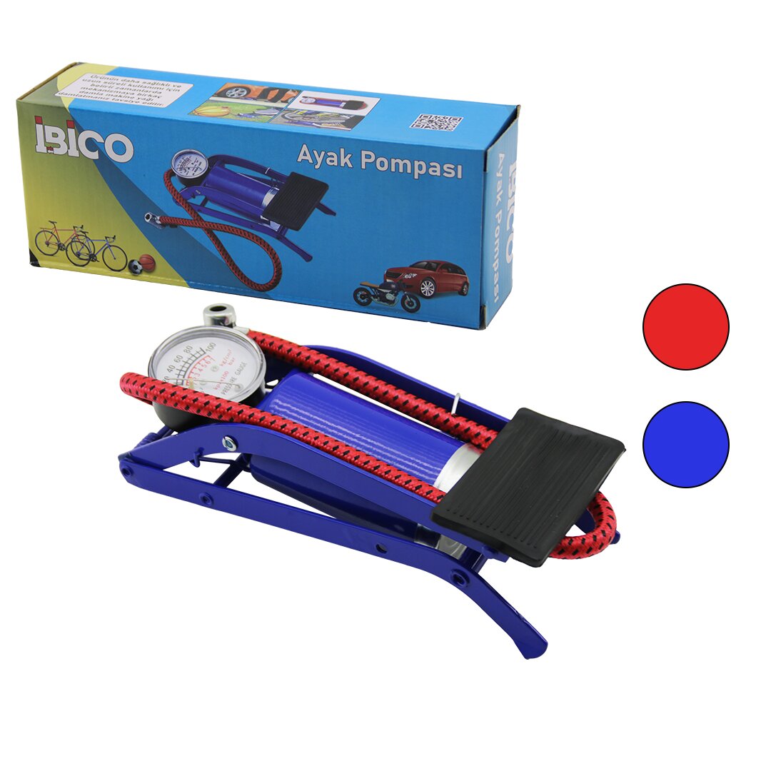 YAYAT MODELİNCE PİSTONLU AYAK POMPASI OTO-ARAÇ - BİSİKLET-MOTOR LASTİK - TOP - ŞİŞME HAVUZ-YATAK (5643)