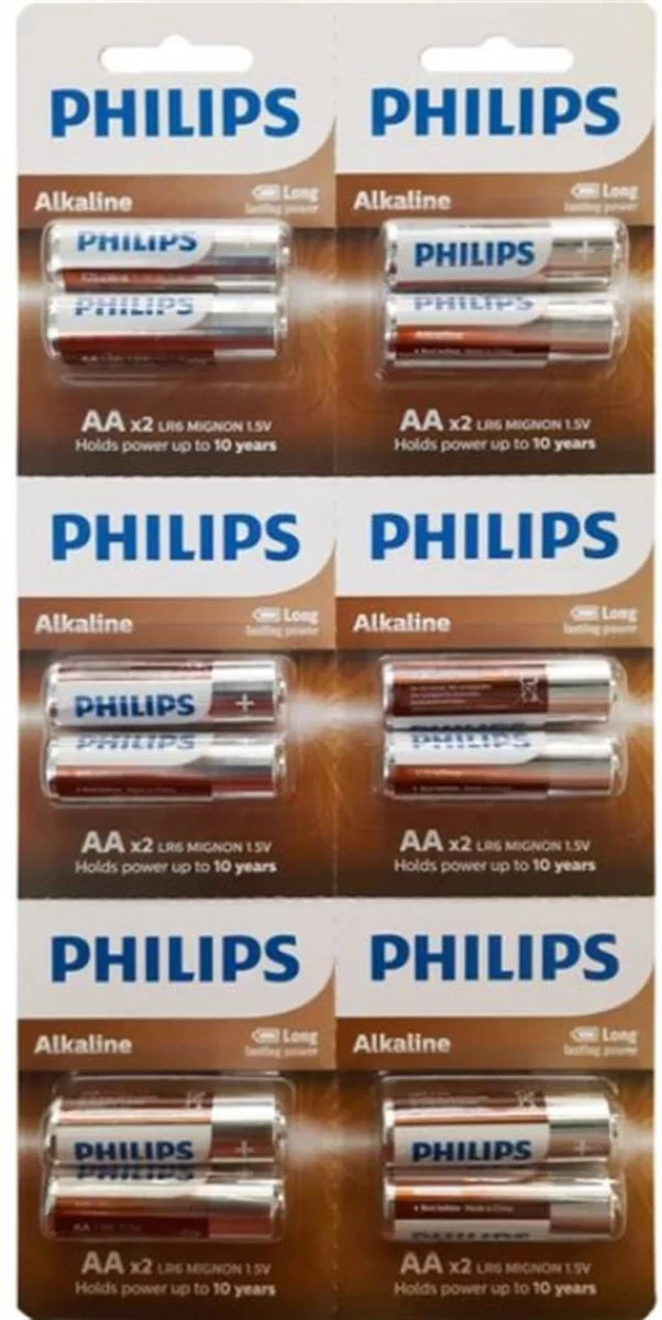 Philips Aa Alkalin Kalem Pil 12'li Kartela