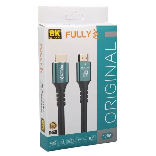 Fully G-506e 1.5 Metre 8k V2.1 Ultra Hd 48gbps Pvc Hdmı Görüntü Kablosu