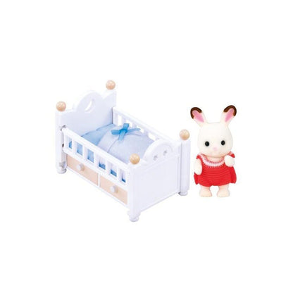 5017 Sylvanian Families, Çikolata Kulaklı Tavşan Bebek ve Yatağı, +3 yaş