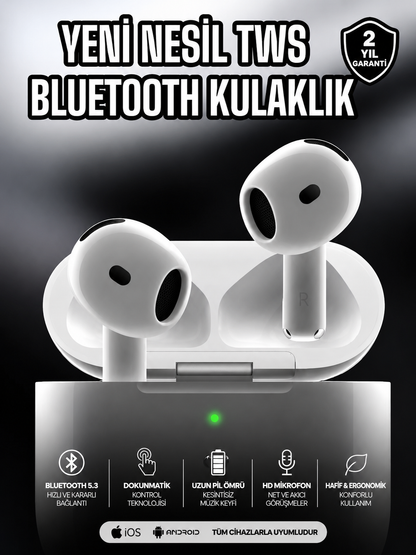 Kablosuz Bluetooth Kulaklık TWS ANC Özelliği Yüksek Ses Kaliteli