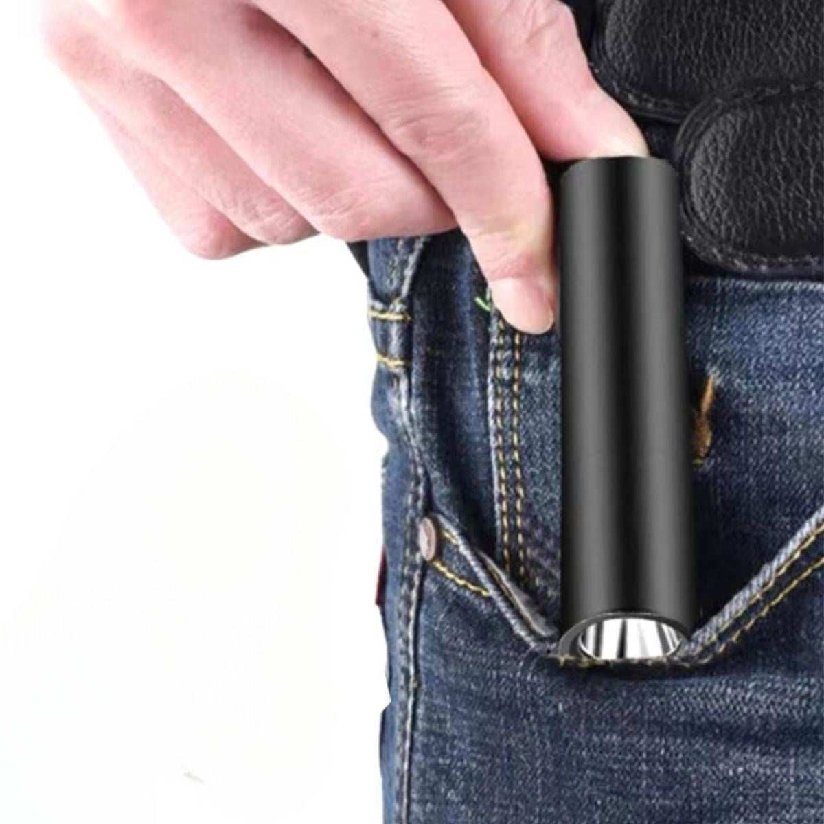 BUFFER® Mini Cep Boy USB İle Şarj Olan Oje Kurutucu Para Kontrol Kontol LED UV Mor Işık El Feneri