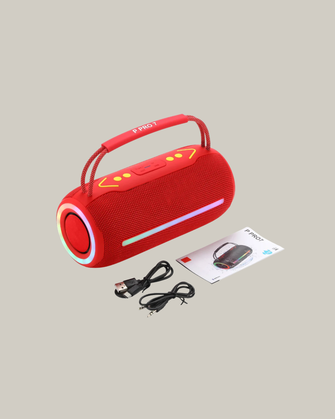 RGB LED Işıklı 20W Taşınabilir Hoparlör Bluetooth 5.3 + Type-C Şarj