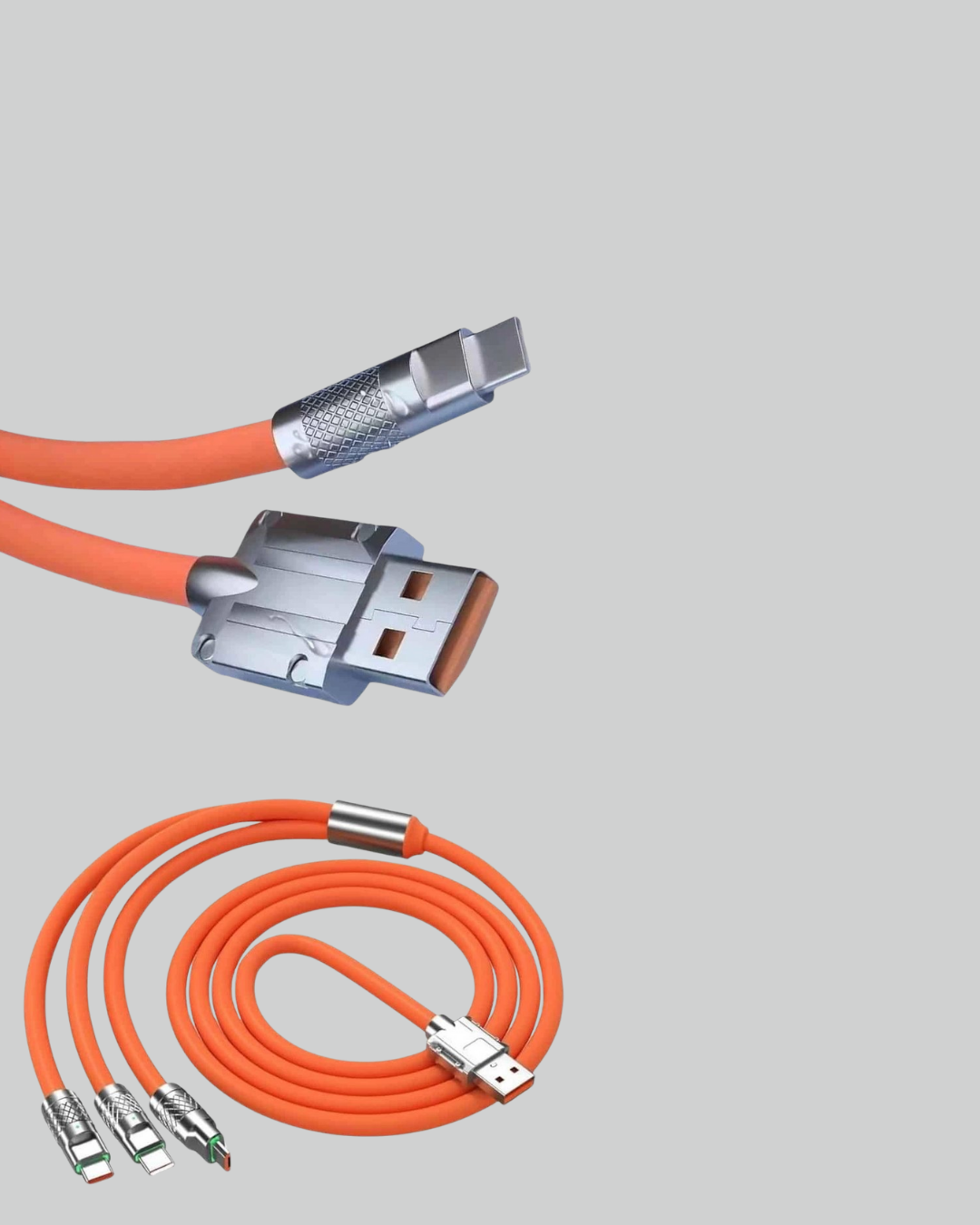 Çoklu Cihaz Dostu 120 W Hızlı Şarj Kablosu – Tek Kablo ile Her Cihaz Elinizin Altında