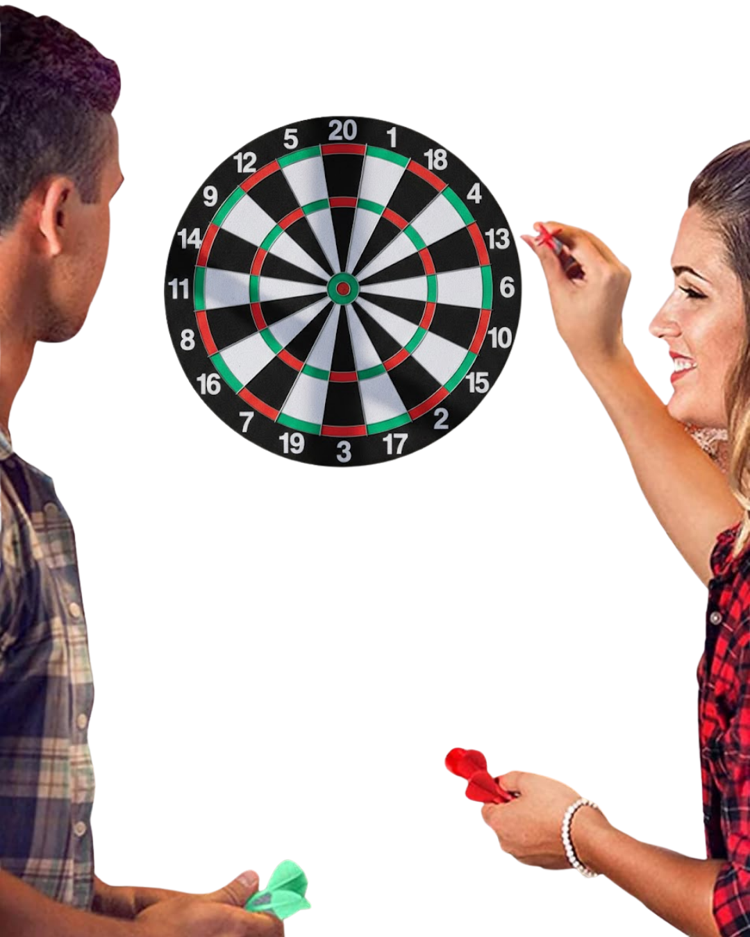 12 İnç Dart Tahtası 4 Adet Metal Uçlu Dart Oku Kolay Montajlı