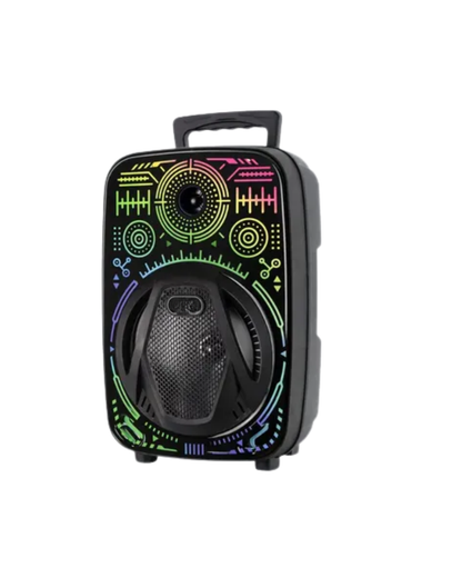 8 İnç Karaoke Hoparlör USB AUX FM Destekli Işıklı Speaker