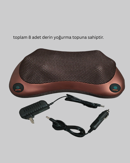 Ergonomik Derin Yoğurmalı Boyun Bel Sırt Masaj Cihazı Priz Çakmak Girişli