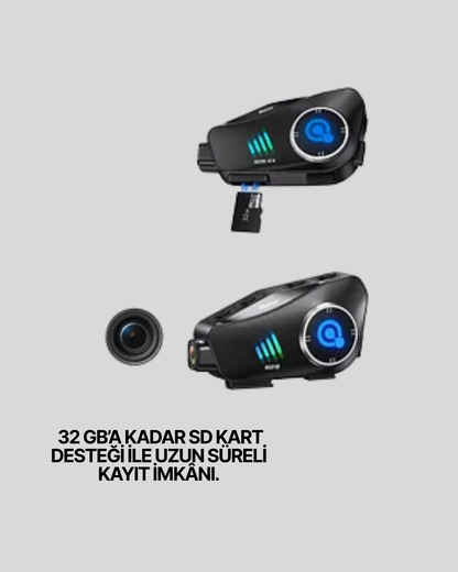 Q28 Kask Kulaklık 1080P HD Kamera – Bluetooth 5.3, Su Geçirmez, Gürültü Azaltma