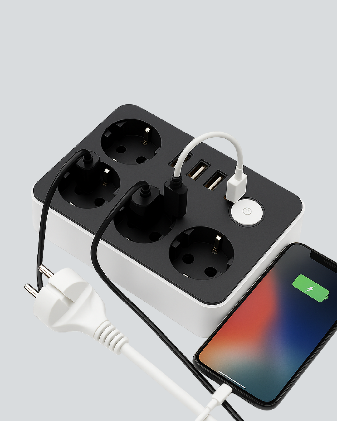 7 Cihazı Aynı Anda Destekleyen 3 USB Portlu 4’lü Priz