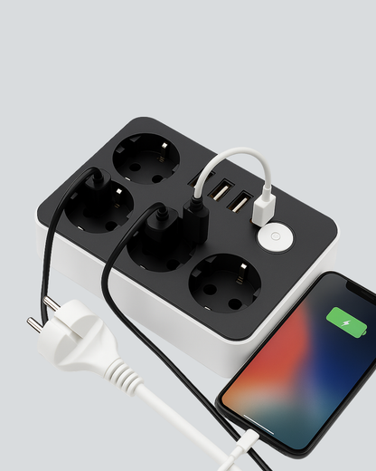 7 Cihazı Aynı Anda Destekleyen 3 USB Portlu 4’lü Priz