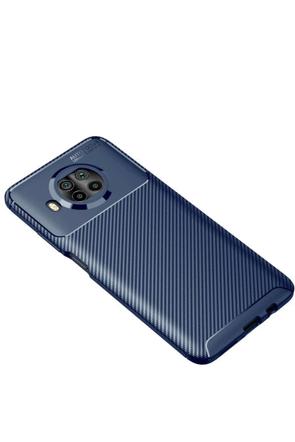 Xiaomi Mi 10T Lite Kılıf Auto Focus Karbon Kapak - Lacivert