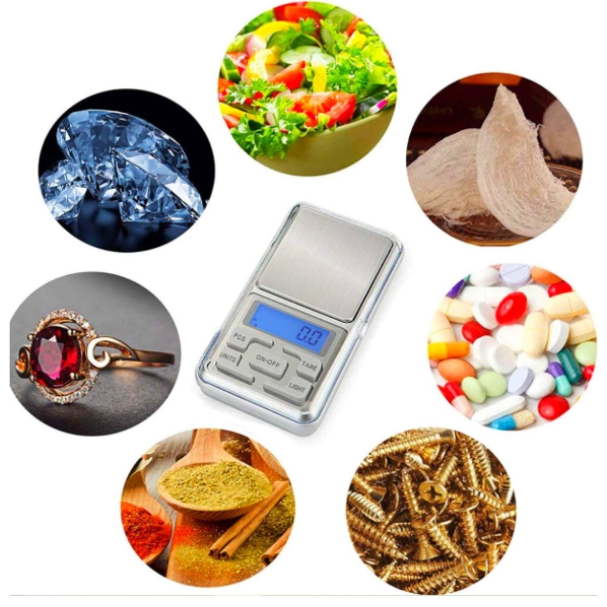 Dijital Hassas Elektronik Cep Terazi Tartı 500 Gr 0.01 Gr Hassasiyet (5643)