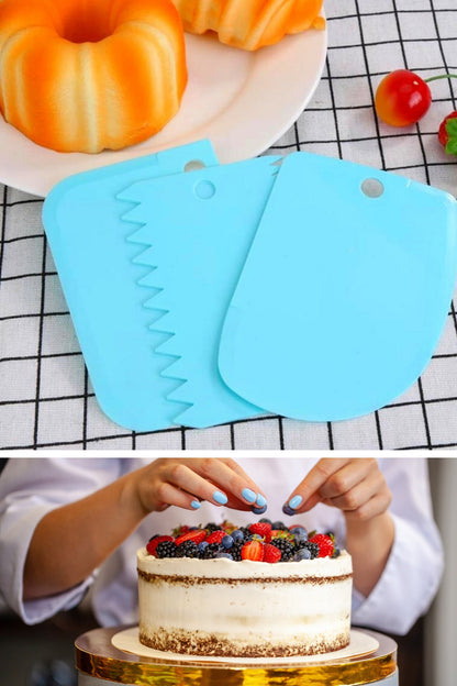 Pasta Hamur Şekillendirici Spatula Kesici Kazıyıcı Dekoratör Set (5643)