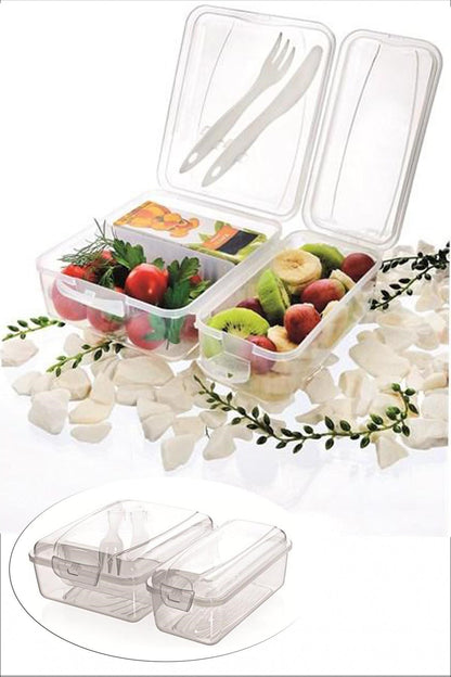 Takeaway Ergonomik Asorti Çatal Bıçaklı Pratik Yoğurt Saklama Kabı