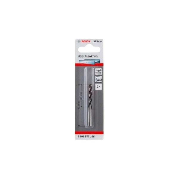 Bosch Hss Pointteq Metal Matkap Ucu 3,0 mm 2'Li Uzun Ömürlü Tasarım ile Yüksek Dayanıklılık
