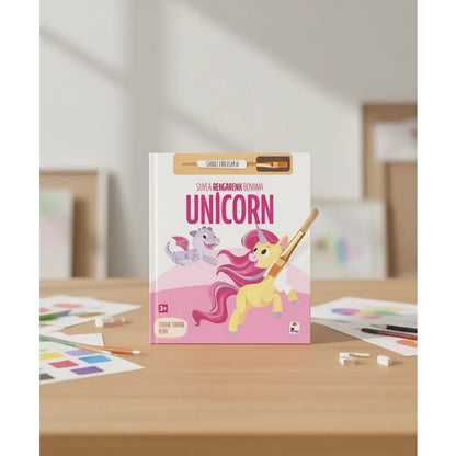 İndigo Çocuk Suyla Rengarenk Boyama Unicorn