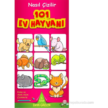 Kuzey Yayınları Dan Green'in Nasıl Çizilir 101 Ev Hayvanı Eğitici Kitap 24 Sayfa Türkçe Okul Öncesi Eğlenceli