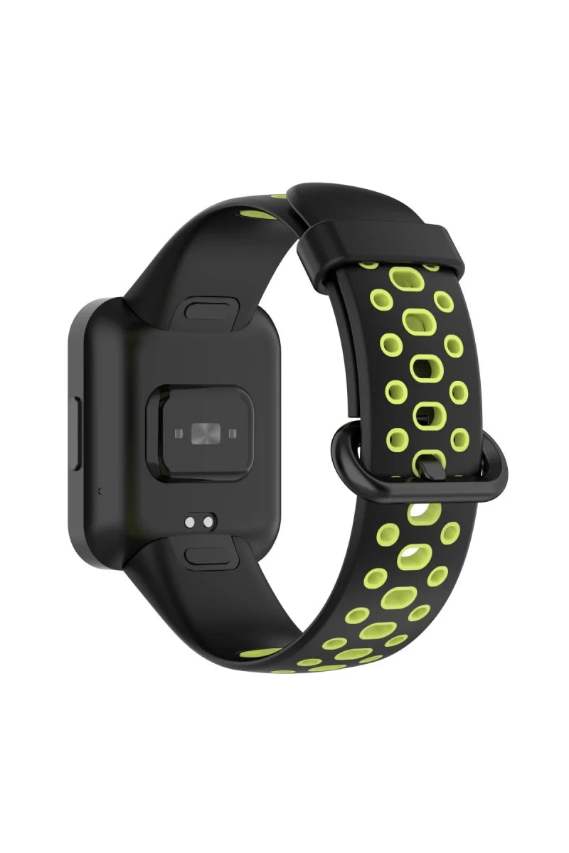 Xiaomi Redmi Watch 2 Spor Delikli Kordon - Siyah-Yeşil