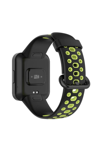 Xiaomi Redmi Watch 2 Spor Delikli Kordon - Siyah-Yeşil