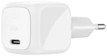 Kompakt Duvar Şarj Cihazı 30 W, Seyahat Dostu USB-C Power Delivery Hızlı Şarj, iPhone, Galaxy, iPad, AirPods, Tablet ve Daha Fazlası, USB-C’den USB-C’ye Kablo ile, Beyaz