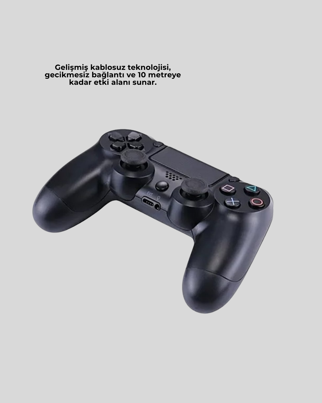 Kablosuz PS4 Oyun Kolu Çift Motor Titreşimli Uzun Bataryalı