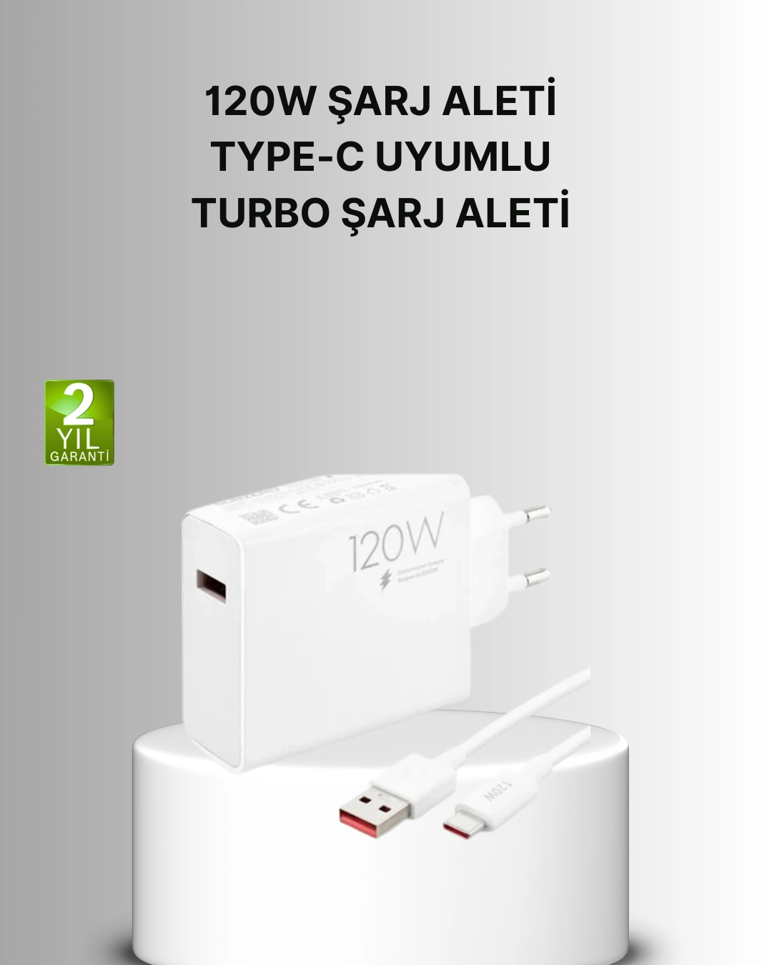 120w Mi Turbo Akıllı Tanıma Çipli Hızlı Şarj Cihazı Taşınabilir Ve Dayanıklı