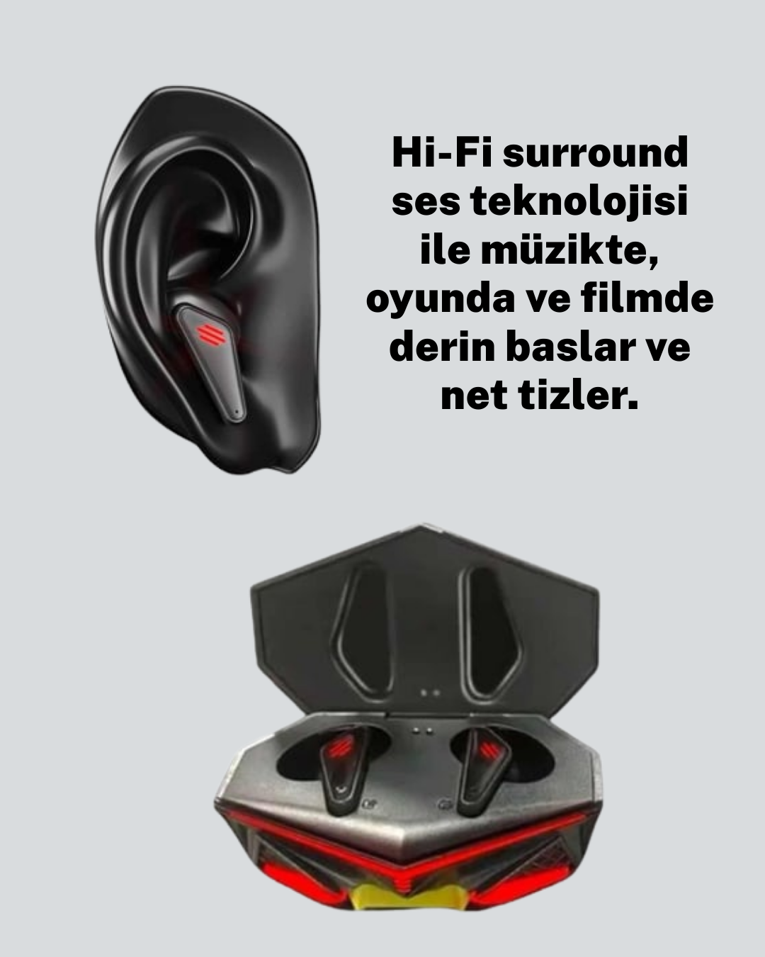 Kablosuz Bluetooth Kulaklık Led Işıklı Yeni Nesil
