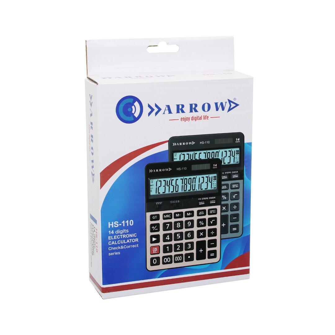 14 Haneli Hesap Makinesi Güneş Enerjili - Pilli 112 Adım Kontrolü 19.5 X 14.3 X 3.5CM 300GR