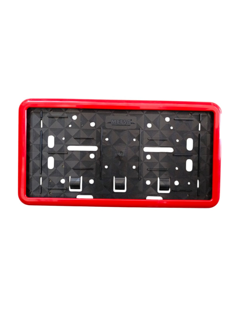 Çerçeveli Dikdörtgen Plakalık Plaka Altlığı Kırmızı 32X17cm 1 Adet