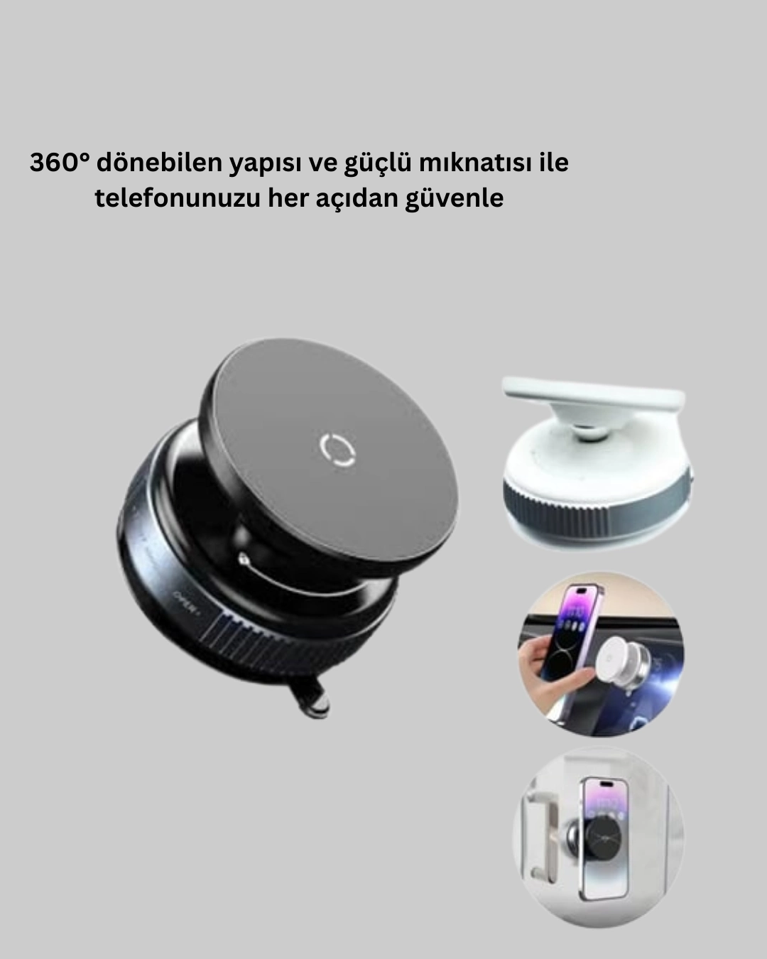 16 Mıknatıslı Araç Telefon Tutucu Kaymaz Ve Güvenli