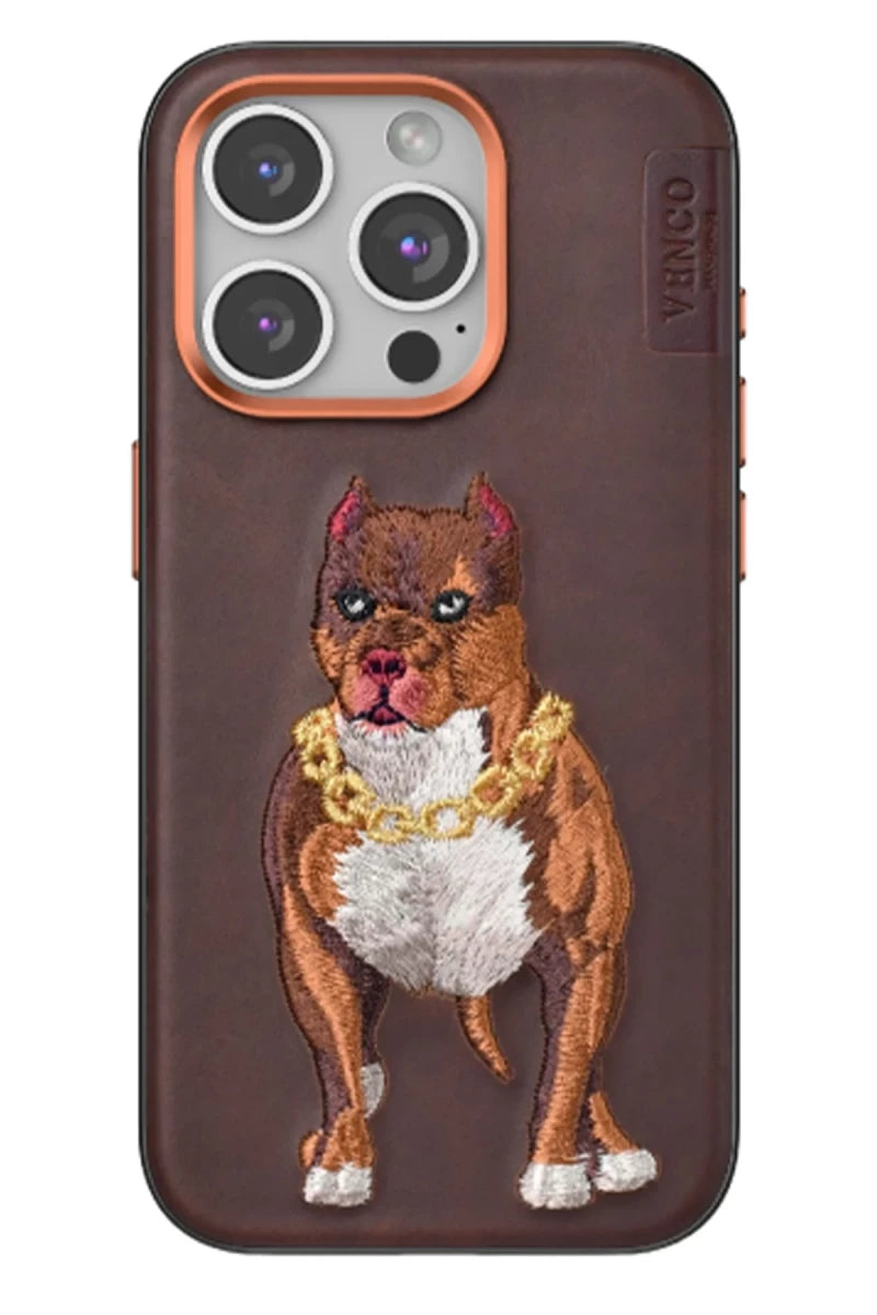 Venco Apple iPhone 14 Pro Max Perma Desenli Kapak - Kahverengi