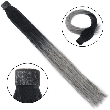 Fiber Sen Sihirli At Kuyruğu / Siyah / Gri Ombreli