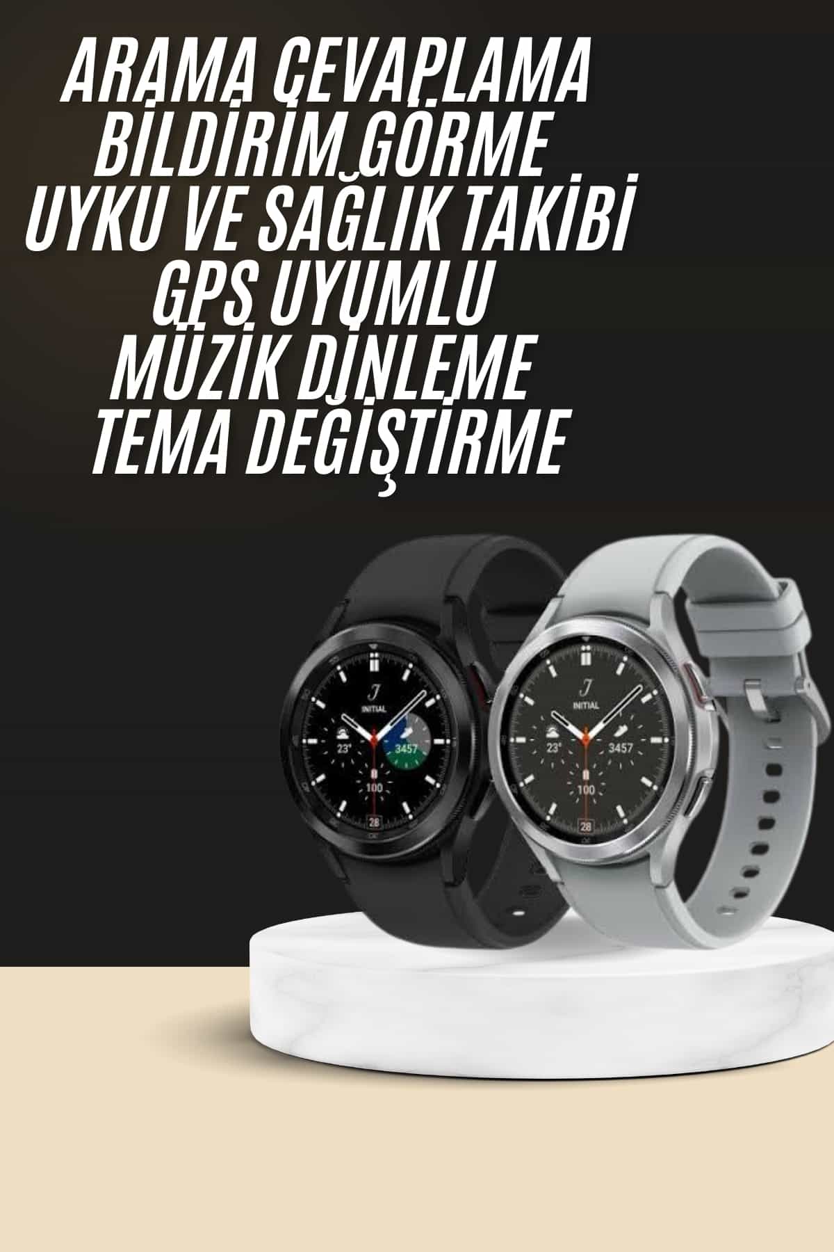 Yeni Nesil Akıllı Saat Çağrı Cevaplayabilen Plastik 47 Mm Uyumlu Kordon