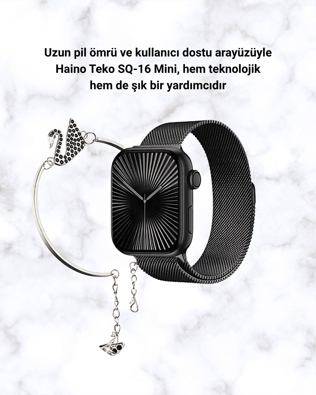 SQ-16 Mini Series 10 Akıllı Saat – 3 Kordon + Hediye Bileklik