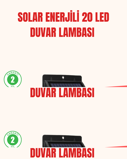 Güneş Enerjili Su Geçirmez Dış Mekan Aydınlatma