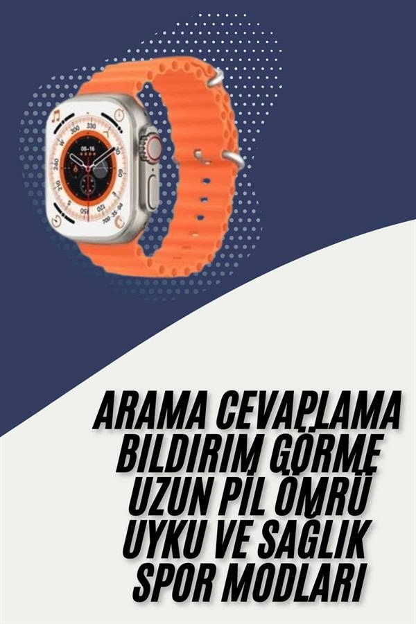 2025 Model Akıllı Saat Çift Kordon Ios Ve Android Arama Cevaplama Sesli Asistan